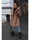 Women\'s dark beige fur coat 2118 - Online store - Boutique